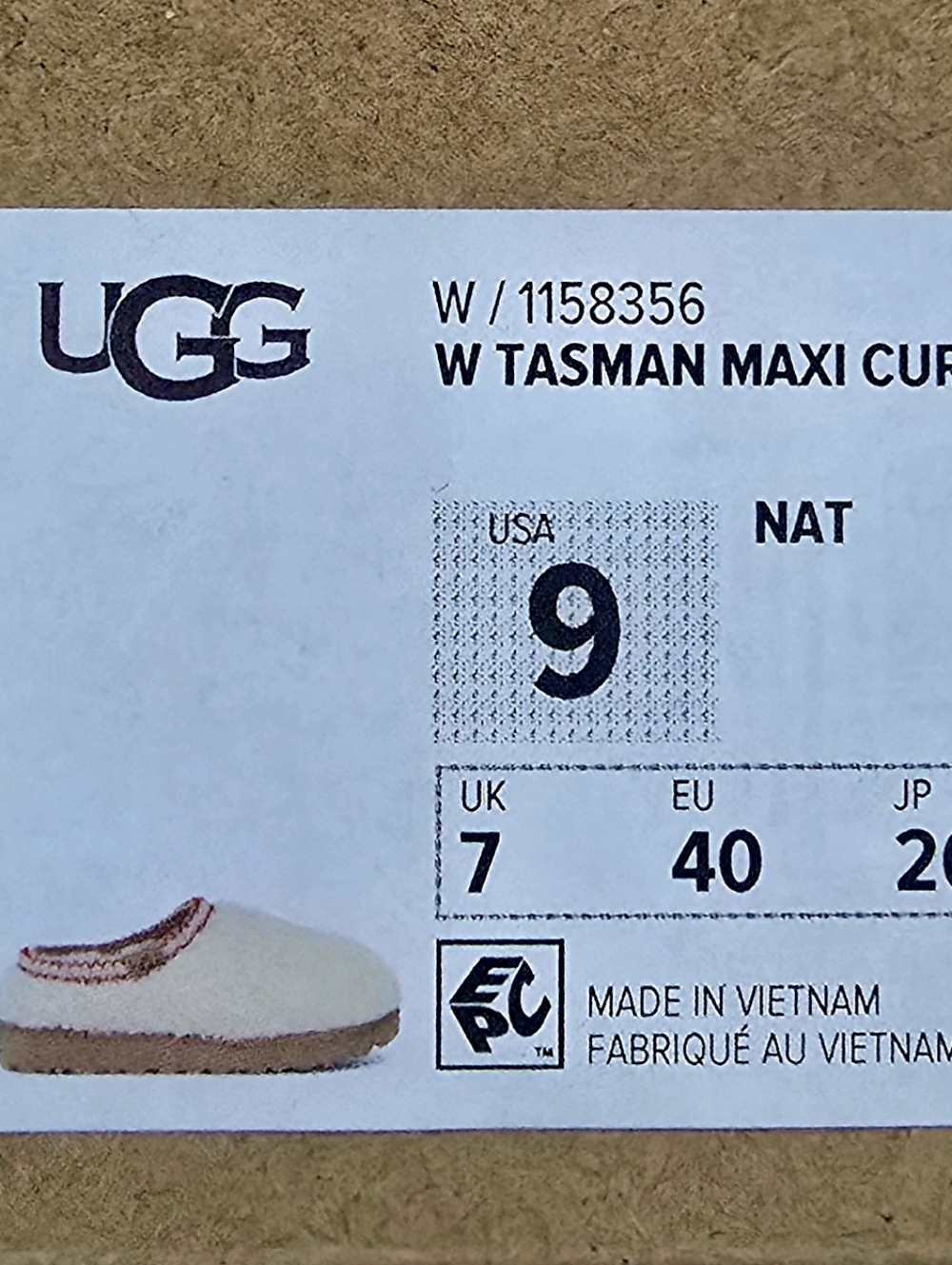 UGG Cream Shearling Slip-On Clog with Tan Sole